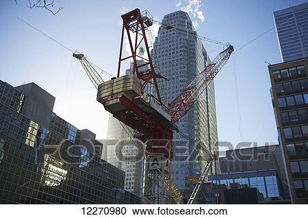 Stock Image - Construction crane; Toronto, Ontario, Canada. Fotosearch