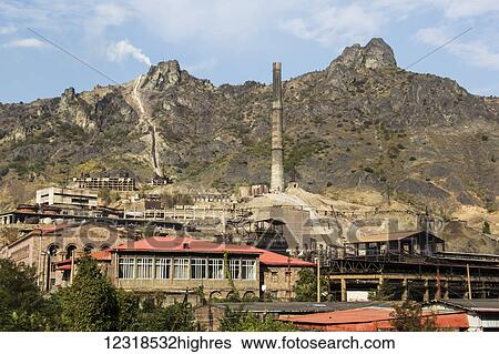 Stock Photograph - Copper smelter; Alaverdi, Lori Province, Armenia. Fotosearch