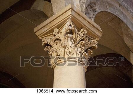 Picture - Corinthian Column In The Cathedral (Speyer Cathedral, Officially The Imperial Cathedral Basilica Of The Assumption And St Stephen), Speyer, Germany. Fotosearch