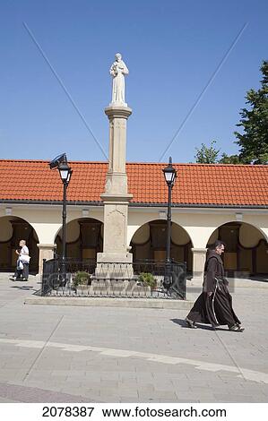 Stock Photo - Courtyard Of The Basilica Of Our Lady Of The Angels, Kalwaria Zebrzydowska Sanctuary, Malopolska, Poland. Fotosearch