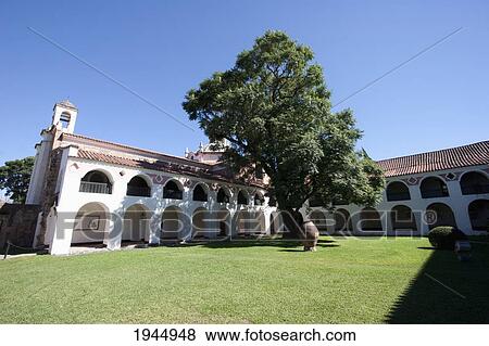 Stock Photo - Courtyard Of The Estancia Jesús María, Provincia De Córdoba, Argentina. Fotosearch