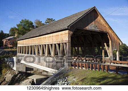Covered bridge; Quechee, Vermont, United States of America View Large Photo Image Stock Photograph - Covered bridge; Quechee, Vermont, United States of America. Fotosearch