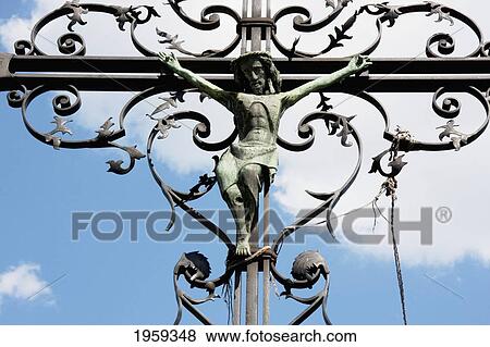 Cross On A Bridge At Frankfurt Am Main In Germany View Large Photo Image Stock Photo - Cross On A Bridge At Frankfurt Am Main In Germany. Fotosearch