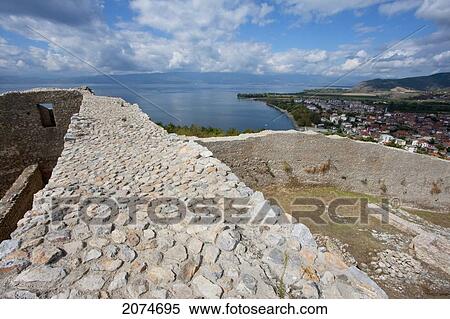 Stock Photography - Czar Samuel's Fortress, Ohrid, Macedonia. Fotosearch