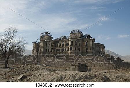 Stock Image - Darulaman Palace Was Designed For King Amanullah By A French Architect In The 1920S; It Later Became The Defense Ministry, And Was The Military Headquarters During The Russian Occupation. Kabul,, Afghanistan. Fotosearch