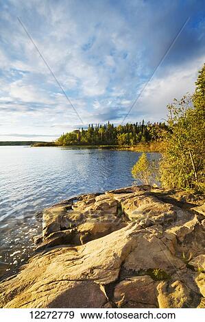 Stock Photo - Devil Lake in Lac La Ronge Provincial Park; Saskatchewan, Canada. Fotosearch