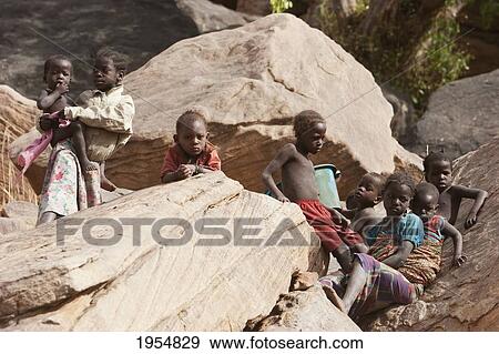 Dogon children in Tireli, Mali View Large Photo Image Stock Photo - Dogon children in Tireli, Mali. Fotosearch