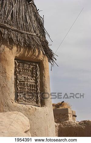 Stock Image - Dogon Door In Tireli, Mali. Fotosearch
