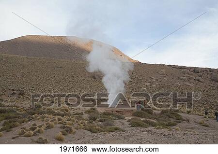 Stock Photograph - El Tatio Geysers, Antofagasta Region, Chile. Fotosearch