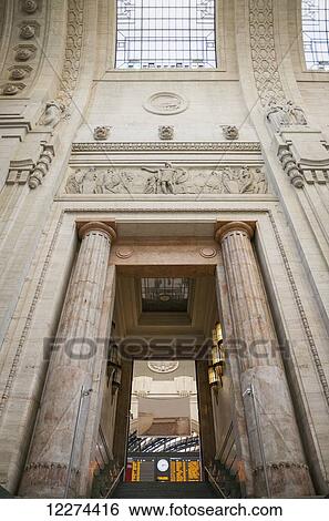 Entrance to train station; Milan, Lombardy, Italy View Large Photo Image Stock Photograph - Entrance to train station; Milan, Lombardy, Italy. Fotosearch