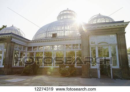 Stock Photo - Exterior of Allan Gardens Conservatory; Toronto, Ontario, Canada. Fotosearch
