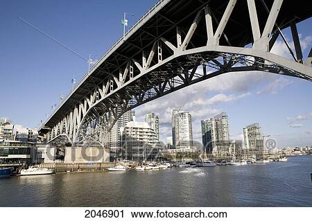 Stock Image - False Creek, Granville Bridge, Vancouver, British Columbia. Fotosearch
