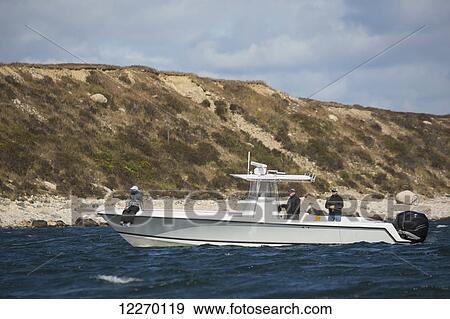 Stock Photo - Fishing off the Atlantic coast; Martha's vineyard, Massachusetts, United States of America. Fotosearch