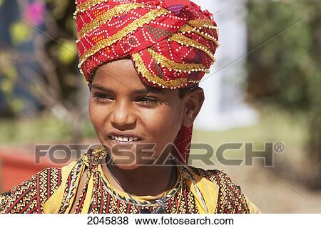Stock Photo - Folk Performers At The Laxmi Vilas Palace, Bharatpur, Rajasthan, India. Fotosearch