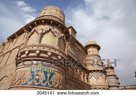 Fort: Man Singh Palace, Gwalior, Madhya Pradesh, India View Large Photo Image Stock Image - Fort: Man Singh Palace, Gwalior, Madhya Pradesh, India. Fotosearch