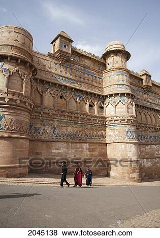 Stock Photo - Fort: Man Singh Palace, Gwalior, Madhya Pradesh, India. Fotosearch