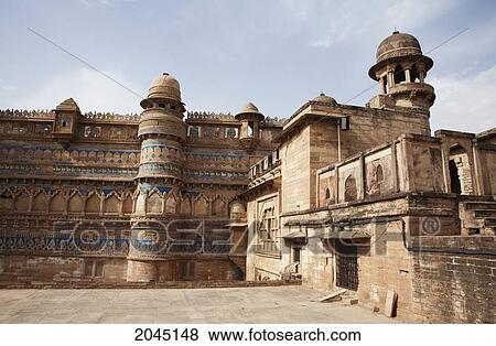 Fort: Man Singh Palace, Gwalior, Madhya Pradesh, India View Large Photo Image Stock Photo - Fort: Man Singh Palace, Gwalior, Madhya Pradesh, India. Fotosearch