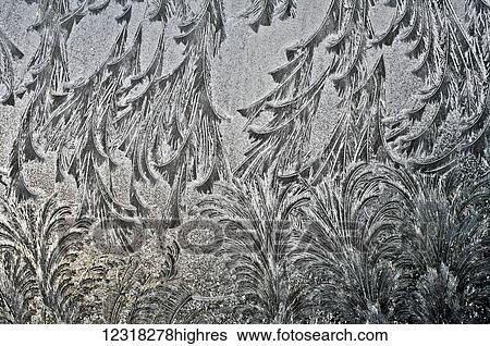 Stock Photograph - Frost on a windshield, Southeast Alaska; Alaska, United States of America. Fotosearch