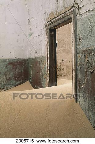 Fv5210, Natural Moments Photography; Sand Dunes In Abandoned Buildings, Kolmanskopp, Namibia View Large Photo Image Stock Photography - Fv5210, Natural Moments Photography; Sand Dunes In Abandoned Buildings, Kolmanskopp, Namibia. Fotosearch