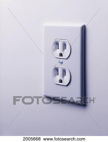 Stock Photo - Fv5304, G. Biss Photography; Wall Plug. Fotosearch