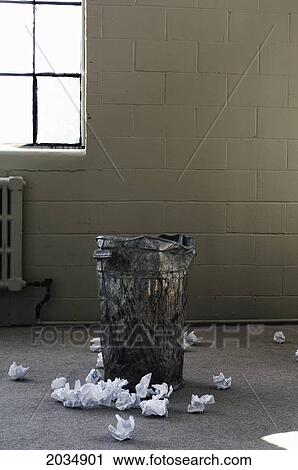 Garbage Bin With Paper Balls On Floor Near A Window, Montreal, Quebec View Large Photo Image Stock Image - Garbage Bin With Paper Balls On Floor Near A Window, Montreal, Quebec. Fotosearch