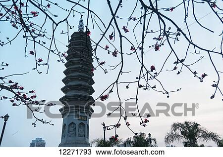 Stock Image - Garden of Nan Pu Tuo buddhist temple; Xiamen, Fujian Province, China. Fotosearch