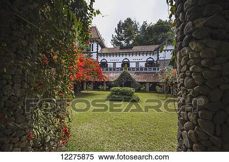 Stock Photography - Gardens of the Ullen Sentalu Museum, Central Java, Indonesia. Fotosearch