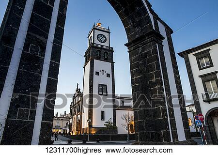 Gates to the city; Ponta Delgada, Sao Miguel, Azores, Portugal View Large Photo Image Stock Photograph - Gates to the city; Ponta Delgada, Sao Miguel, Azores, Portugal. Fotosearch