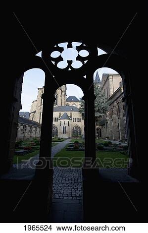 Picture - Gateway In The Cloister Of St. Peter's Cathedral In Trier, Rhineland-Palatinate, Germany. Fotosearch