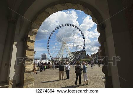 Giant ferris wheel opened on July 25th, 2014, Old Town; Gdansk, Poland View Large Photo Image Picture - Giant ferris wheel opened on July 25th, 2014, Old Town; Gdansk, Poland. Fotosearch