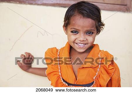 Stock Photo - Girl At The School Attached To The Indosan Nipponji Japanese Temple, Bodhgaya, Bihar, India. Fotosearch