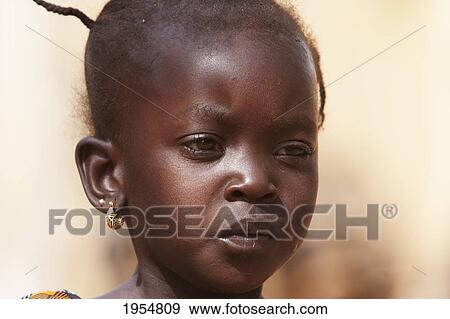 Stock Photo - Girl, Bamako-Djenne Road, Mali. Fotosearch