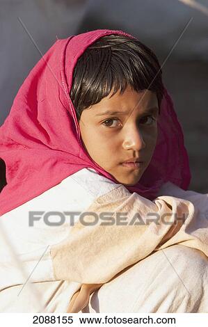 Stock Photography - Girl In A Relief Camp After The 8 October 2005 Earthquake, Bagh, Azad Kashmir, Pakistan. Fotosearch