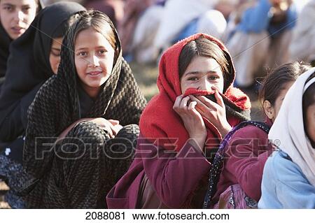 Girls At A School In Tents Donated By China After The 8 October 2005 Earthquake, Chakothi, Azad Kashmir, Pakistan View Large Photo Image Stock Image - Girls At A School In Tents Donated By China After The 8 October 2005 Earthquake, Chakothi, Azad Kashmir, Pakistan. Fotosearch
