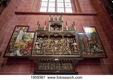 Stock Photo - Gothic Altar In The Cathedral Of Saint Bartholomew At Frankfurt Am Main, Germany. Fotosearch