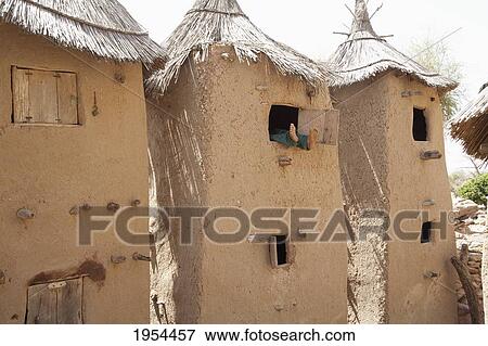 Granaries In A Dogon Home In Neni, Mali View Large Photo Image Stock Photo - Granaries In A Dogon Home In Neni, Mali. Fotosearch