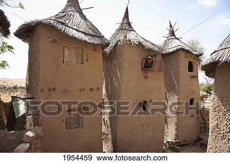 Granaries In A Dogon Home In Neni, Mali View Large Photo Image Stock Photo - Granaries In A Dogon Home In Neni, Mali. Fotosearch