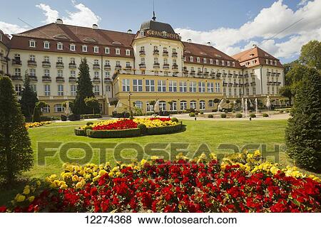 Grand Hotel, Sopot Beach; Sopot, Poland View Large Photo Image Stock Photo - Grand Hotel, Sopot Beach; Sopot, Poland. Fotosearch