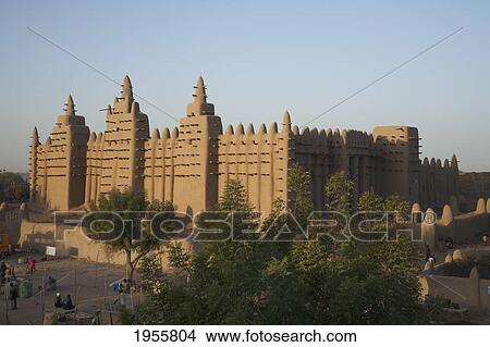 Grand Mosque At Djenne, Mali View Large Photo Image Picture - Grand Mosque At Djenne, Mali. Fotosearch