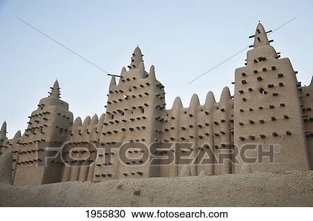 Stock Image - Grand Mosque At Djenne, Mali. Fotosearch