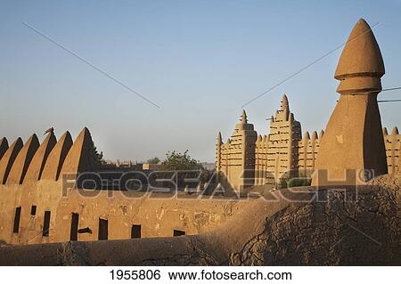 Stock Photograph - Grand Mosque At Djenne, Mali. Fotosearch