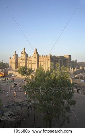Stock Photography - Grand Mosque At Djenne, Mali. Fotosearch