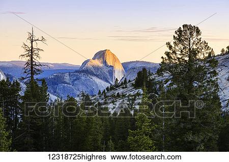 Stock Photograph - Half Dome seen from Olmsted Point, Yosemite National Park; California, United States of America. Fotosearch