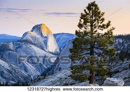 Stock Photograph - Half Dome seen from Olmsted Point, Yosemite National Park; California, United States of America. Fotosearch