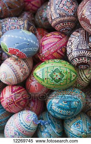 Hand Decorated Eggs On A Craft Stall On Andriyivsky Uzviz Andre S