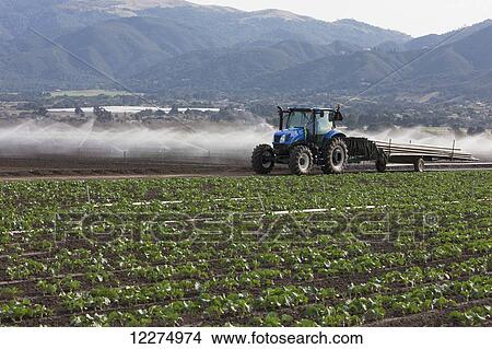 Hauling new irrigation pipes to the fields; Salinas, California, United States of America View Large Photo Image Picture - Hauling new irrigation pipes to the fields; Salinas, California, United States of America. Fotosearch