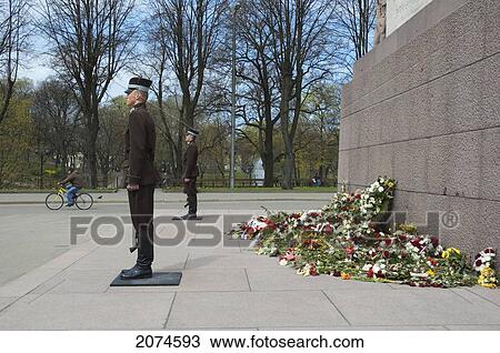 Honour Guard At The Freedom Monument, Riga, Latvia View Large Photo Image Stock Image - Honour Guard At The Freedom Monument, Riga, Latvia. Fotosearch