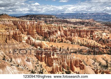 Hoodoos viewed from the Rim Trail near Sunset Point, Bryce Canyon National Park; Utah, United States of America View Large Photo Image Stock Photograph - Hoodoos viewed from the Rim Trail near Sunset Point, Bryce Canyon National Park; Utah, United States of America. Fotosearch