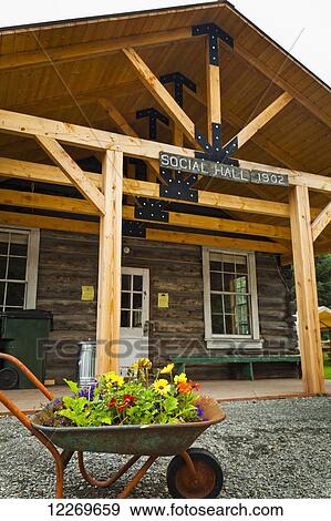 Stock Photo - Hope Social Hall, Hope, Southcentral Alaska, Summer.. Fotosearch