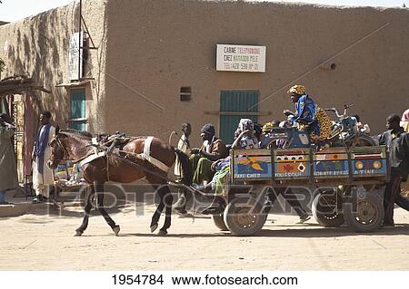 Horse cart at the Monday Market, Djenne, Mali View Large Photo Image Picture - Horse cart at the Monday Market, Djenne, Mali. Fotosearch